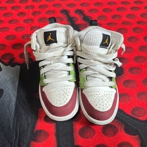 Gently worn toddler multicolored jordan 1s